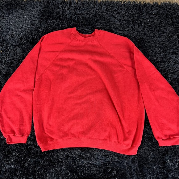 vintage 80s red blank tultex crewneck size XXL - Picture 2 of 4